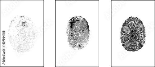 fingerprint icon Signature concept for password encryption. to protect information. Vector eps10