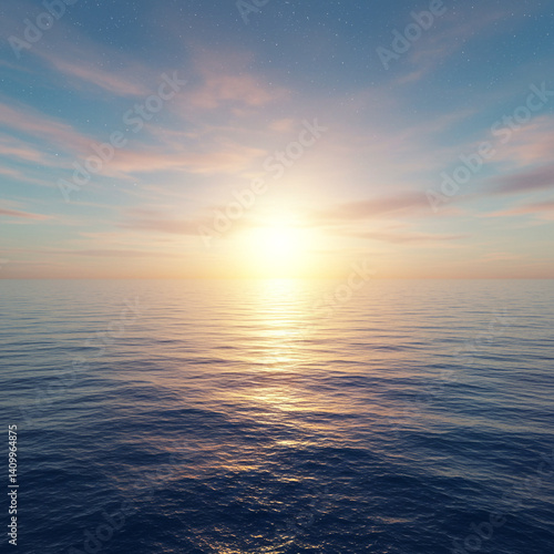 Serene Sunset or Sunrise Ov...