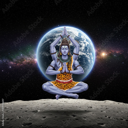 Four-Armed Lord Shiva Medit...