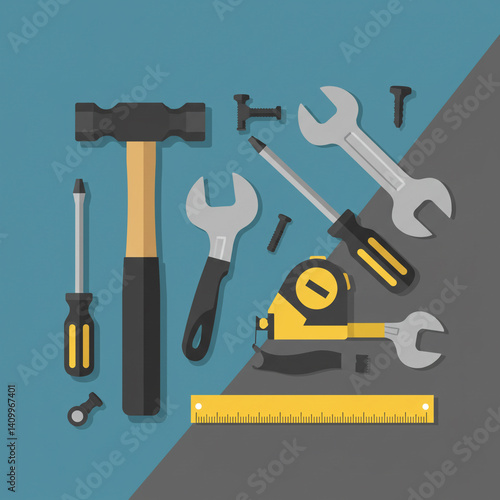 Vector Flat Lay Illustratio...