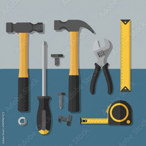 Flat Lay Illustration of Wo...