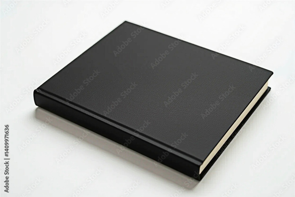 Black book on a white background. Close-up. Isolated Black book on a white background. Close-up. Isolated