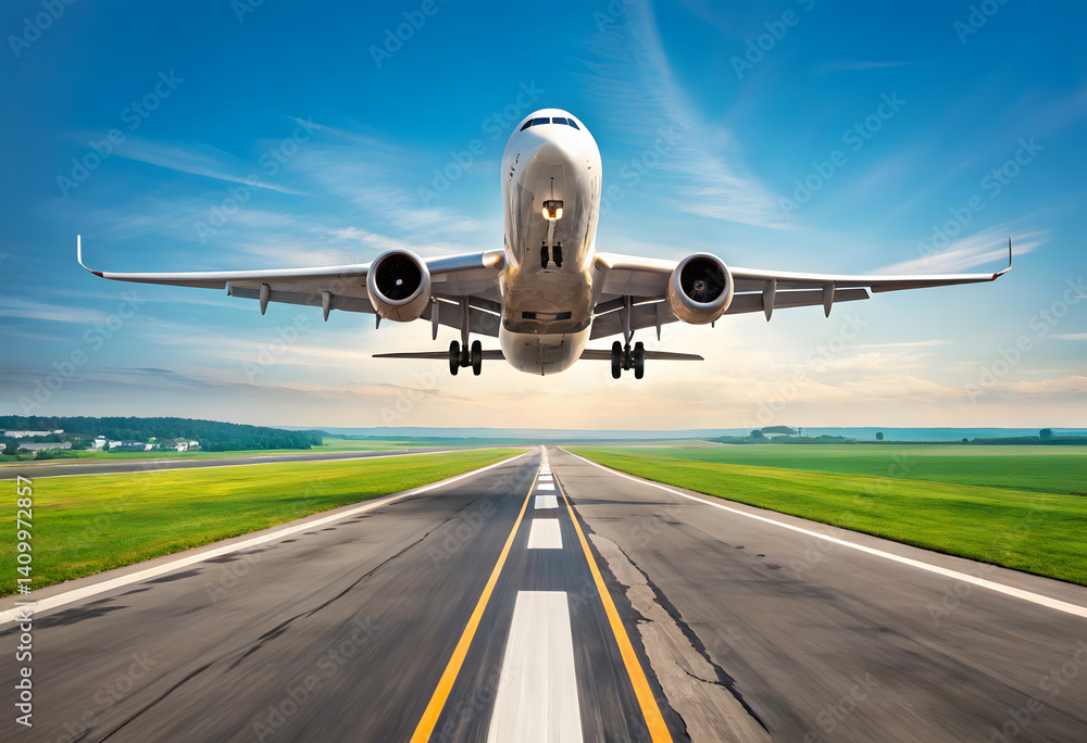 airplane on the runway airplane on the runway