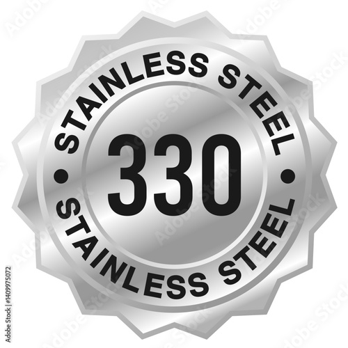 Stainless steel 330 badge template. Suitable for product label and information circular metalic stamp
