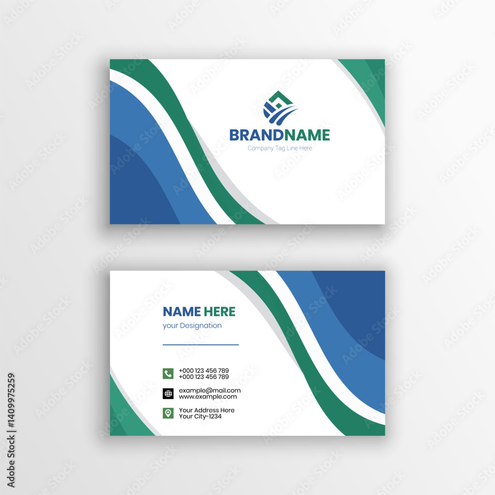 Naklejka premium 46. Corporate business card design Template Layout