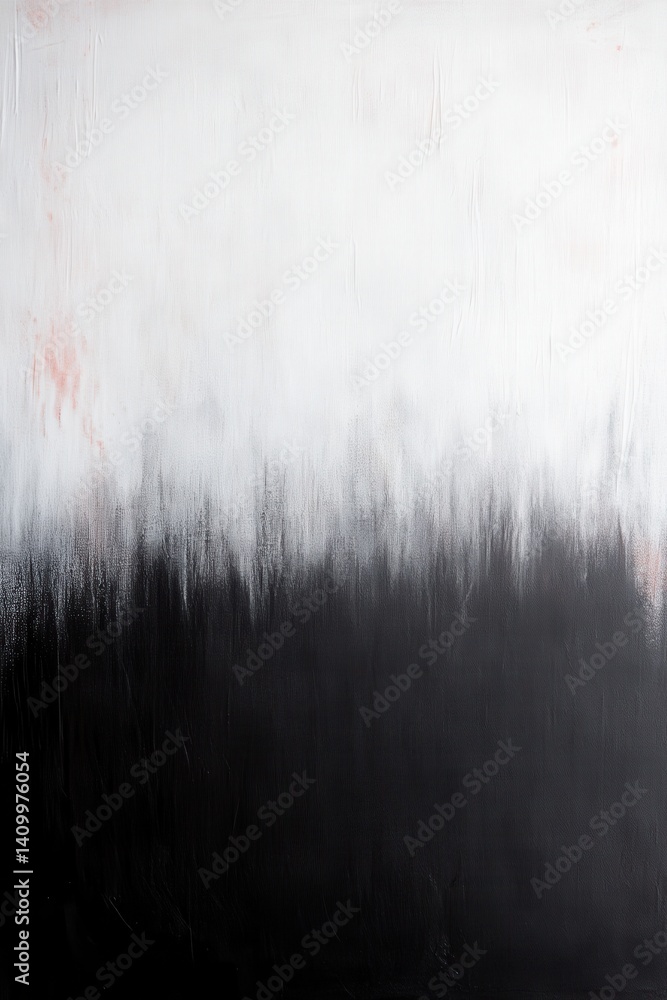Abstract art featuring a stark contrast of white and black with subtle hints of color overlay Abstract art featuring a stark contrast of white and black with subtle hints of color overlay