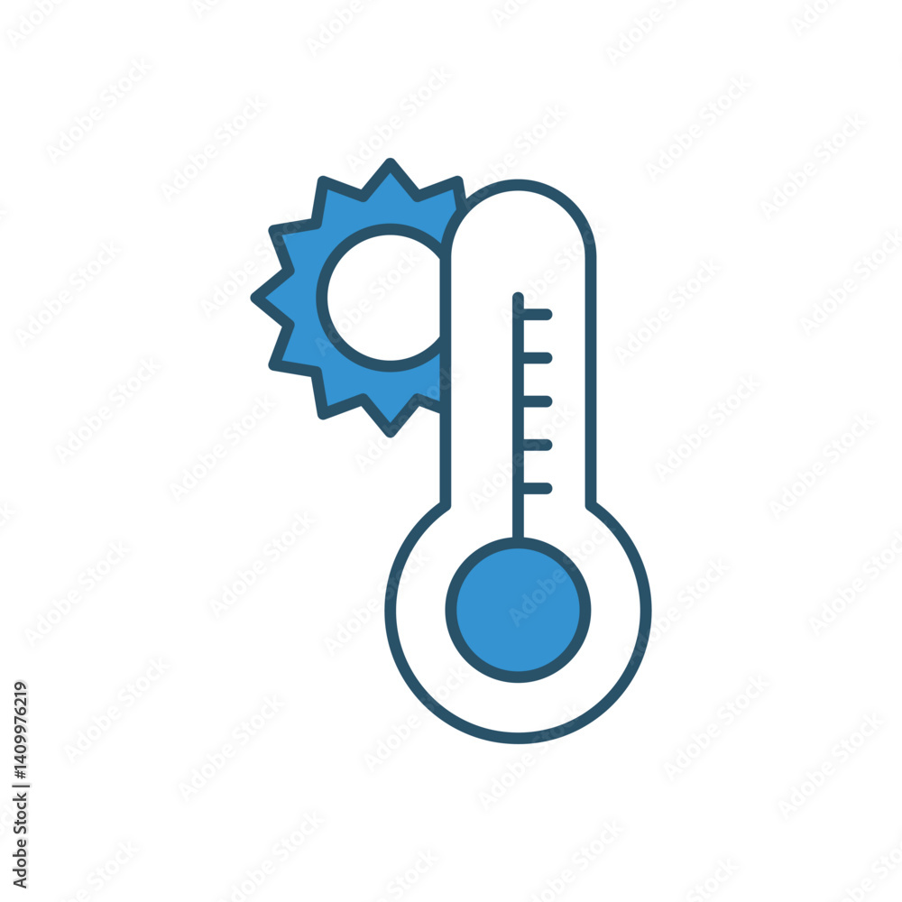 Thermometer vector icon stock illustration Thermometer vector icon stock illustration
