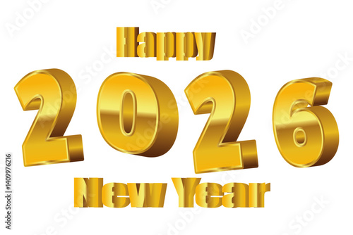 Modern style 2026 new year celebration wallpaper design