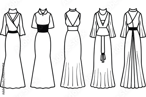 maxi dress line art timeless fashion for every event