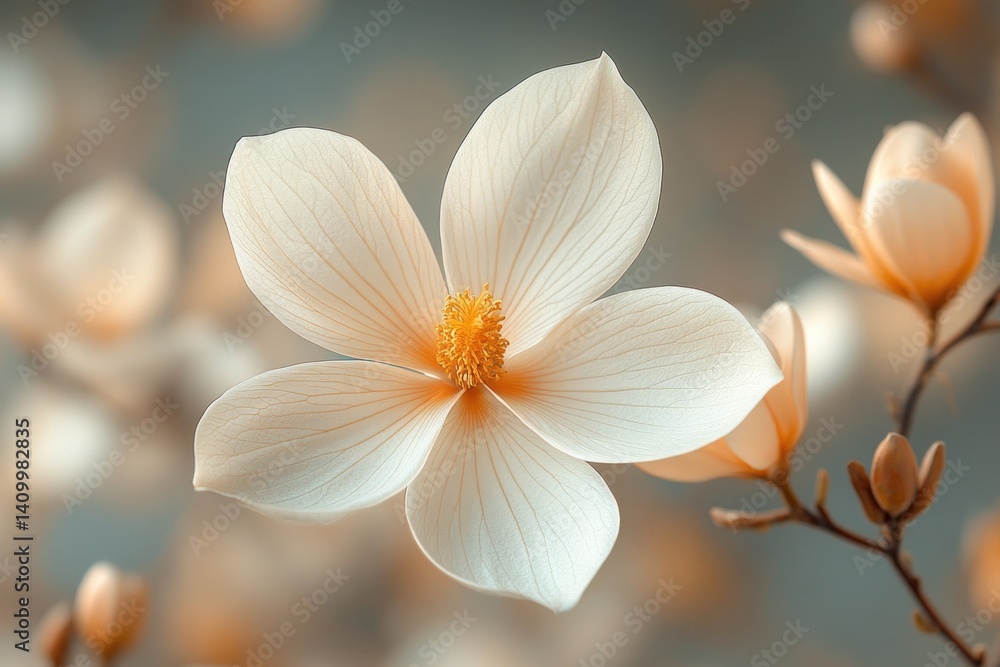 Fototapeta premium Soft Focus Magnolia Blossom in Spring Garden