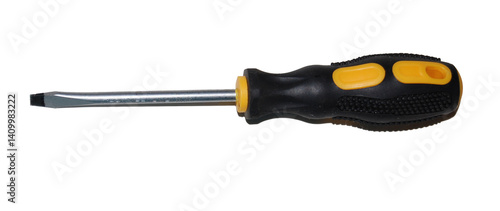 Obraz na plátne Photo of a flat head screwdriver tool