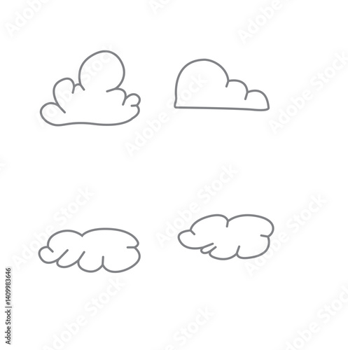 many kinds of Cloud shapes collection