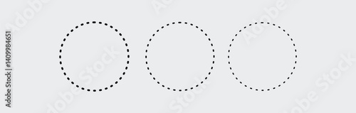 Dotted Circle. black dot round circle vector illustration