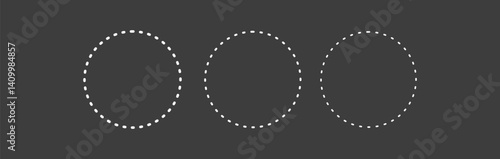 Dotted Circle. black dot round circle vector illustration