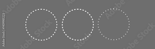 Dotted Circle. black dot round circle vector illustration