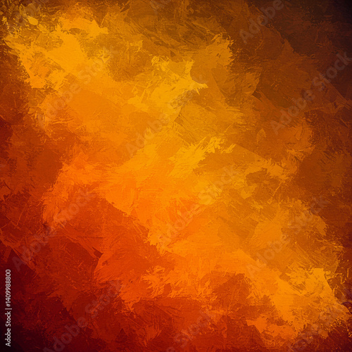 Abstract Warm Orange and Ye...