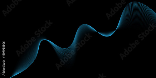 Neon blue lines of speed and fast wind. The effect of moving at the speed of light.