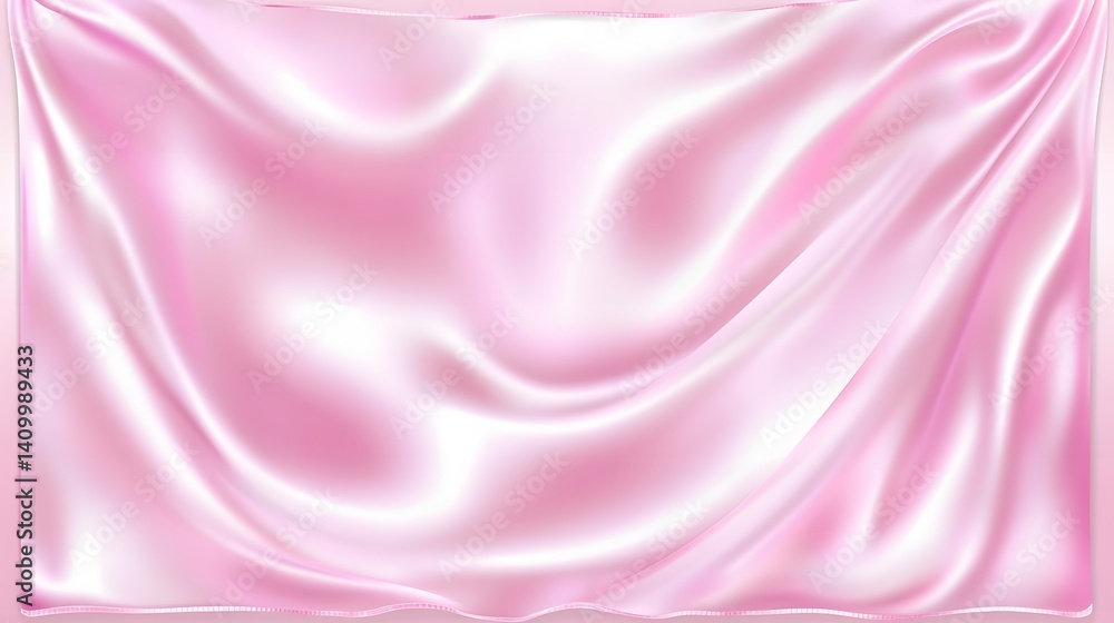 Obraz premium Elegant Pink Silk Fabric Drape Background Texture