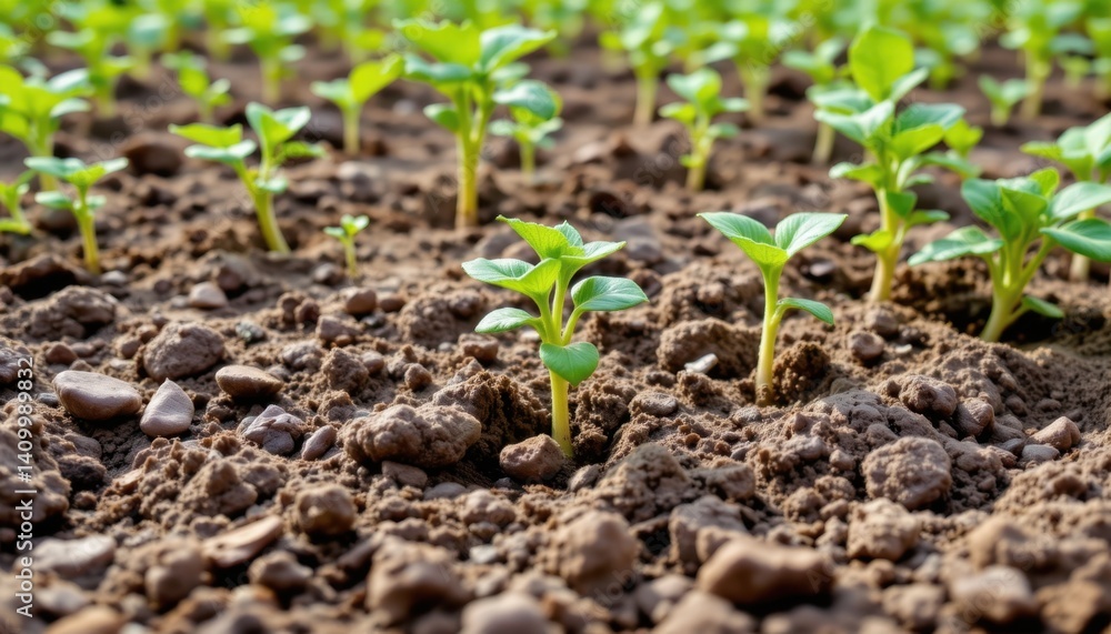 Planting fresh seeds agricultural field close-up photography natural environment ground level growth concept Planting fresh seeds agricultural field close-up photography natural environment ground level growth concept
