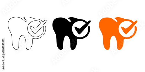 Dental clinic elements - thin line web icon set. Outline icons collection. Simple vector illustration