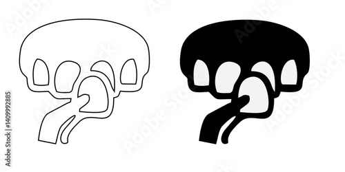 Dental clinic elements - thin line web icon set. Outline icons collection. Simple vector illustration.