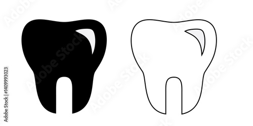 Dental clinic elements - thin line web icon set. Outline icons collection. Simple vector illustration