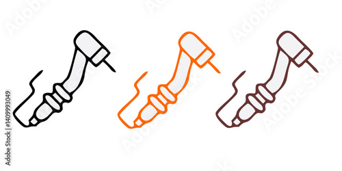Dental clinic elements - thin line web icon set. Outline icons collection. Simple vector illustration