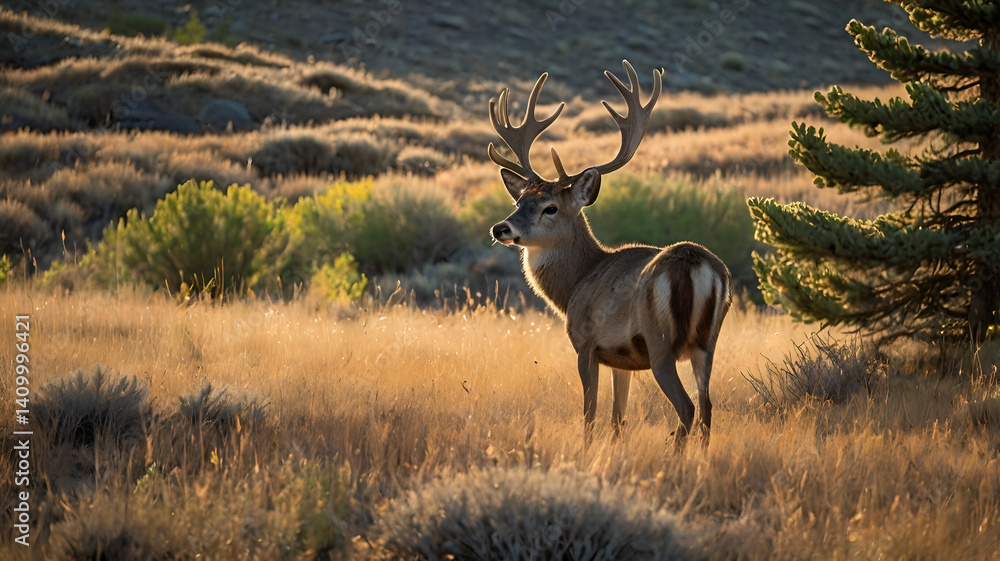 Obraz premium deer in the woods ai