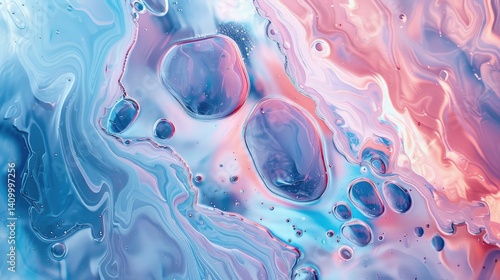 a landing page background picture, futurustic, with some paint going through the screen with various colors in a glass texture, main color is light blue, the middle is empty,