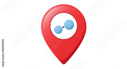 Isolated Location Pin with Molecule Free Download Isolated Location Pin with Molecule - GFXLoad