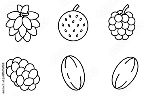 raisin line art minimalist design drawing sketch style