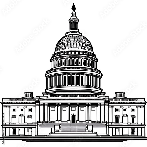 US Capitol Building Outline