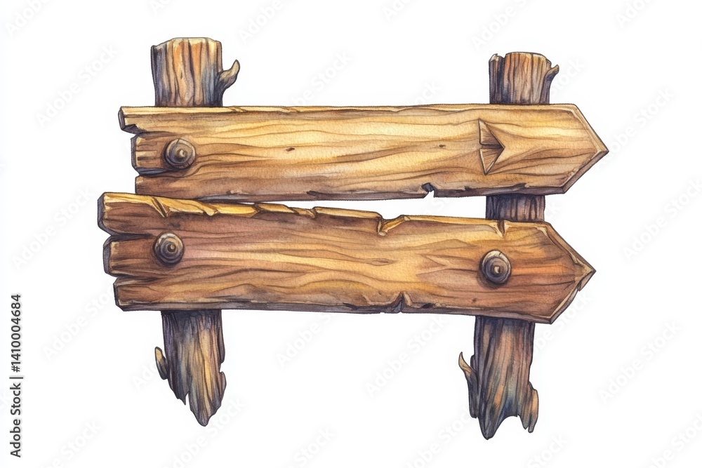 Aged wooden signpost with directional arrows Aged wooden signpost with directional arrows