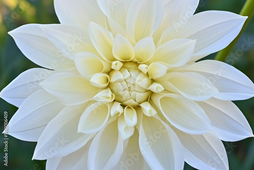 Wallpaper Mural Closeup White Dahlia Flower Petals Bloom Torontodigital.ca