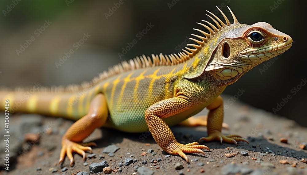 Detailed view of a lizard's tail, focusing on scale symmetry. Detailed view of a lizard's tail, focusing on scale symmetry.