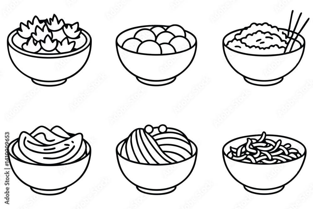 ramen line art creative bowl noodle design art ramen line art creative bowl noodle design art