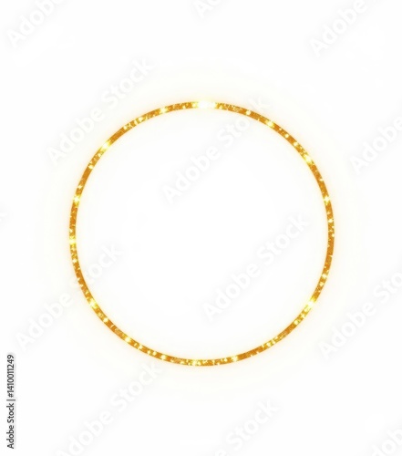 Obraz na płótnie A gleaming gold circle on a pure white background, background, circle w salonie