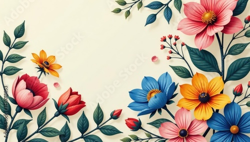 Subtle floral motif within a geometric grid, muted tones, soft, curve, shapes