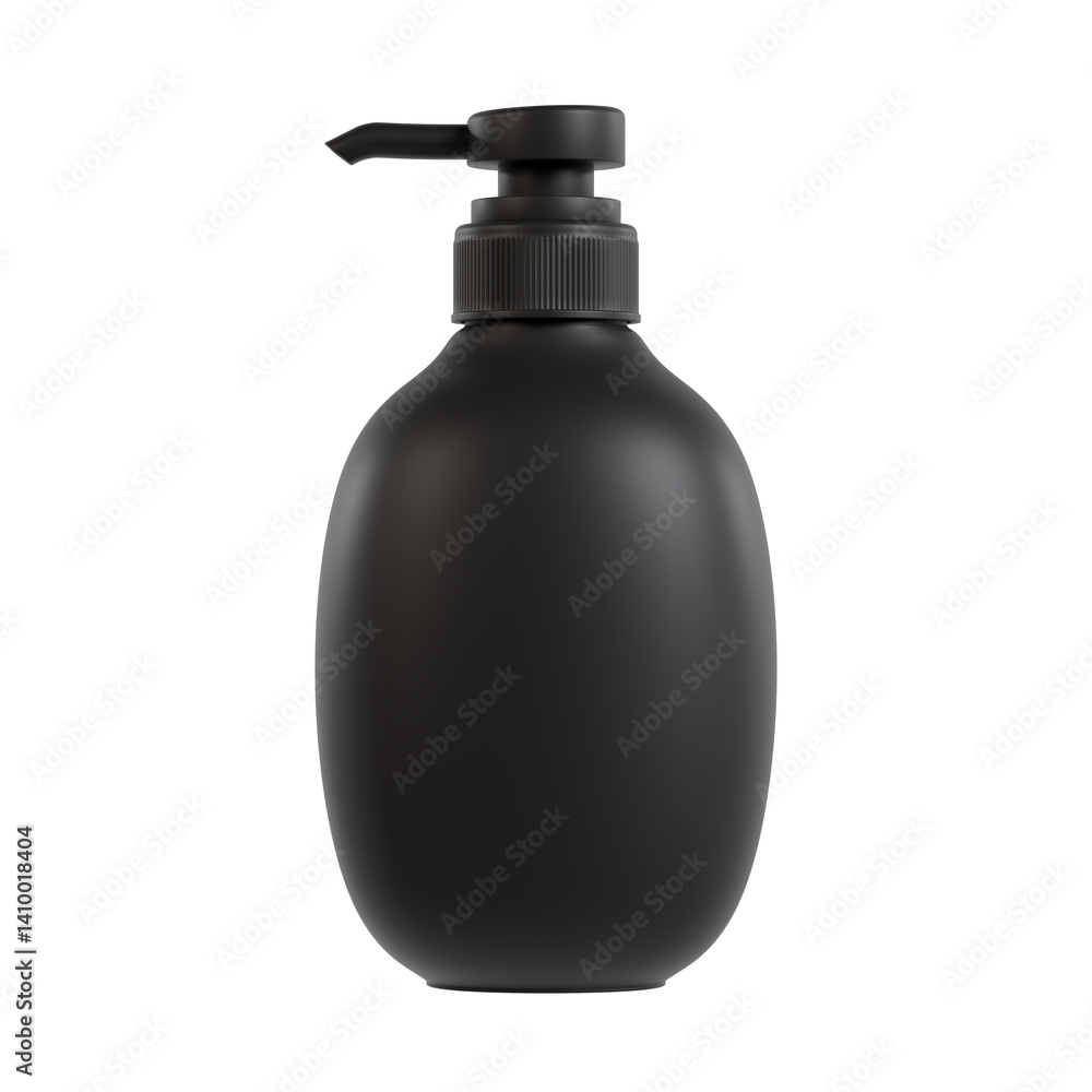 Fototapeta premium black plastic bottle isolated on transparent background