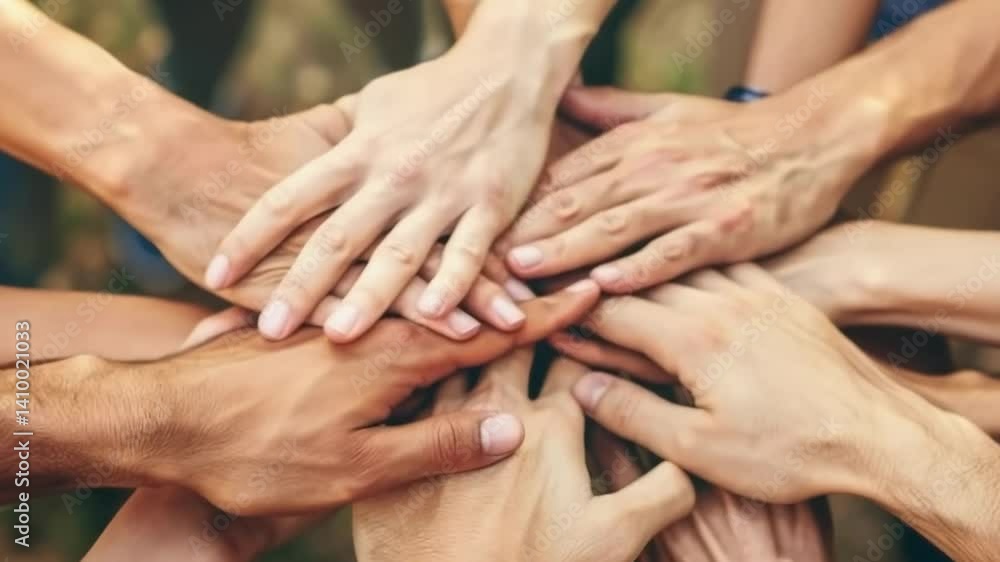 close-up of hands-on teamwork. Selective focus close-up of hands-on teamwork. Selective focus