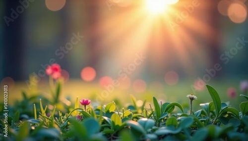 Abstract blurred nature scene, soft focus, calming hues, background, wallpaper, light