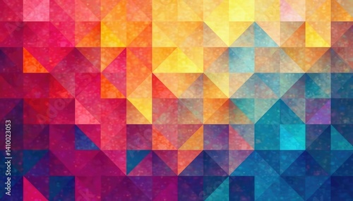 Abstract colorful geometric shapes form a repeating design , color, motif