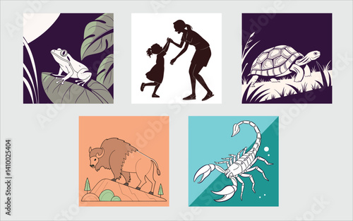 Vector illustration set of women fashion beauty collection design icons