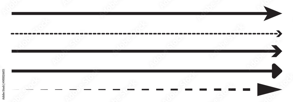 Obraz premium Set of both side long arrow icon. Arrows icon vector. Set Right and Left pointer arrow. EPS 10