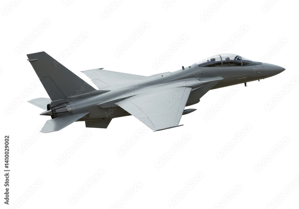 Modern military jet aircraft isolated on white background Modern military jet aircraft isolated on white background