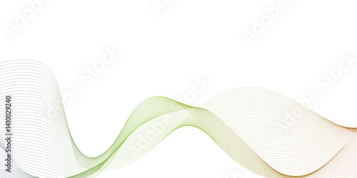 Abstract colorful wave and curve lines with technology background. Abstract frequency sound wave technology and science background. Wavy banner, template design
