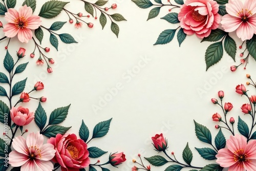 Delicate paisley floral pattern, soft hues, botanical feel , illustration, spring