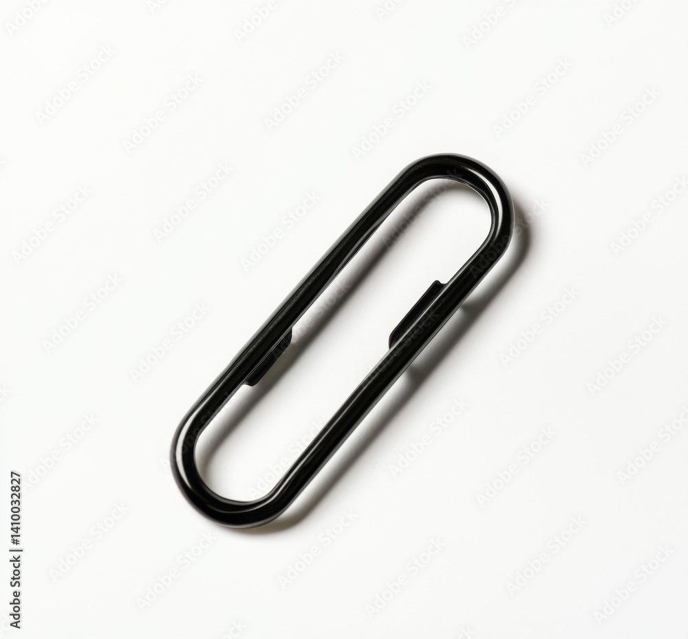 Black oval-shaped key ring Black oval-shaped key ring