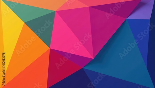 Geometric abstract shapes, vibrant color palette, perfectly tiled , vector, abstract