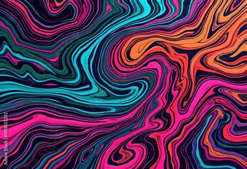 Vibrant Abstract Colorful Swirl Pattern Background